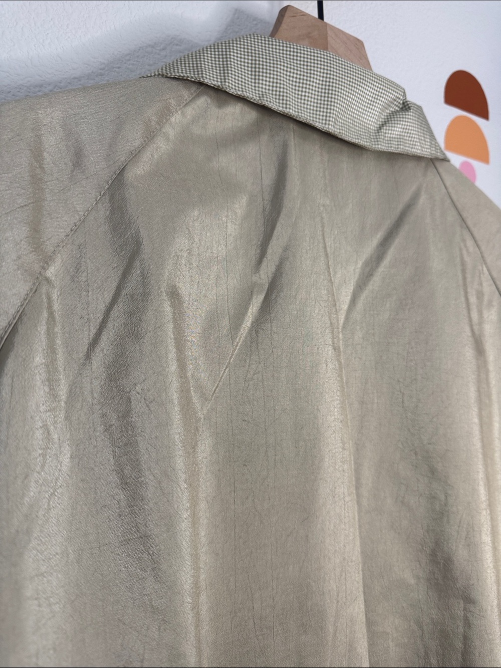 Vintage Cambridge Beige Lightweight Rain Jacket Windbreaker Women’s 2X N0224 - Picture 7 of 7